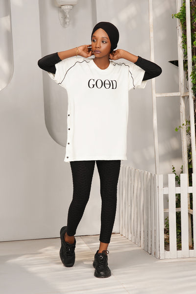 SNAP BUTTON T-SHIRT
