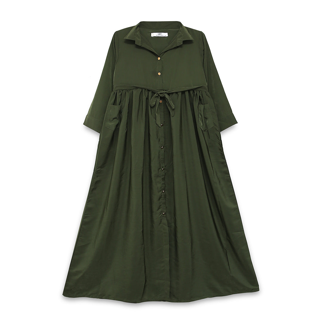 Bottle Green Jewel Dress