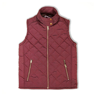 Maroon Quilted Gilet
